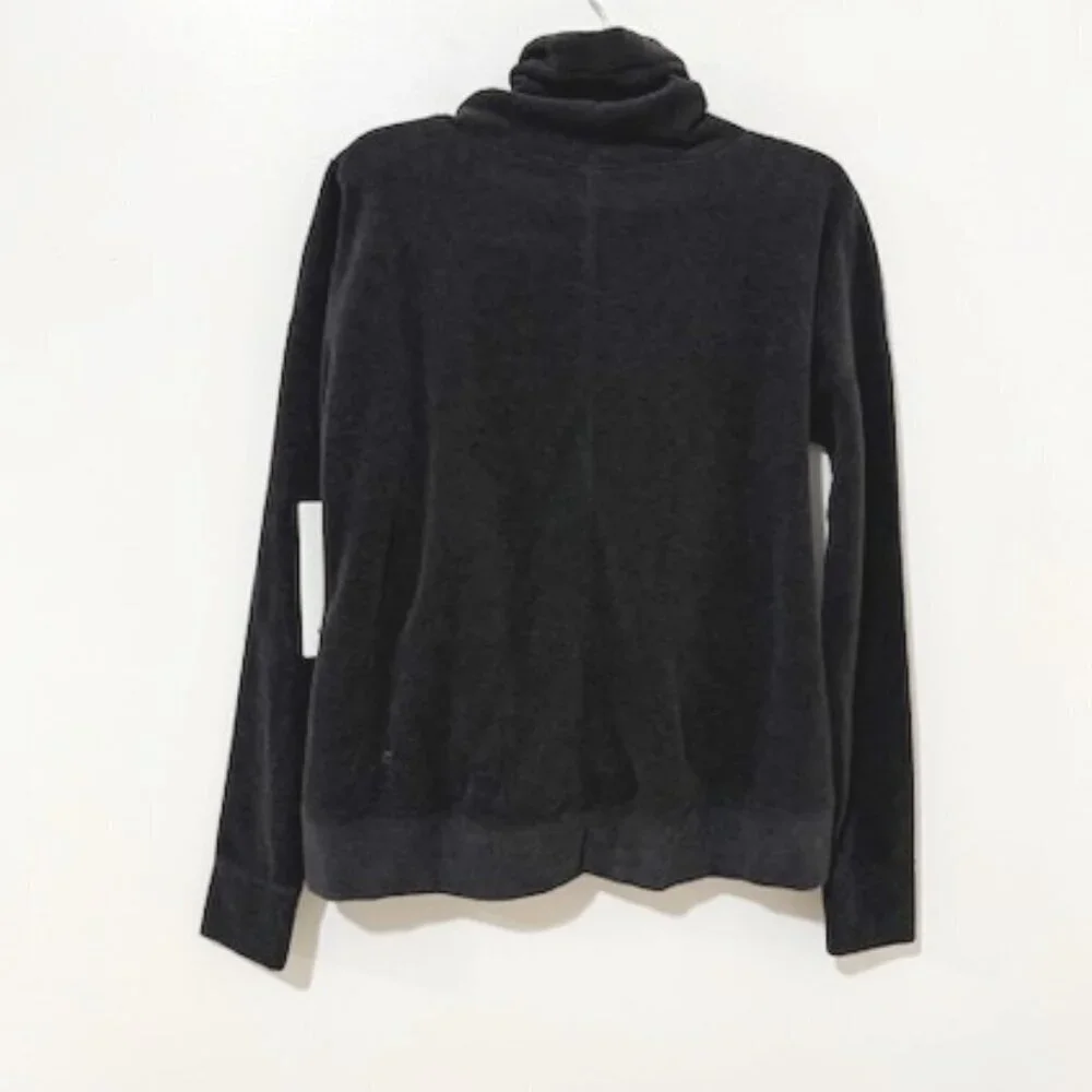 Lululemon Go Forward Pullover Fleece Gray Black High-Neck Size 10